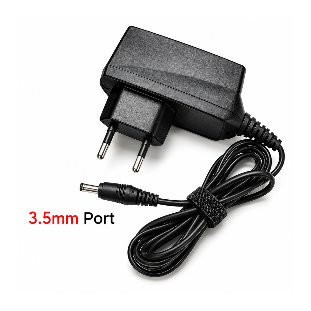 3.5mm Nokia compatible travel charger with EU plug. 9V 0.6A wall charger for selected classic Nokia mobile phones - Black