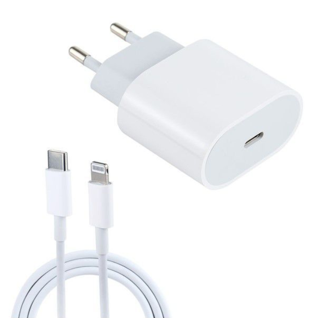 25W PD USB-C Fast Charging Wall Adapter with Type-C to Lightning Cable