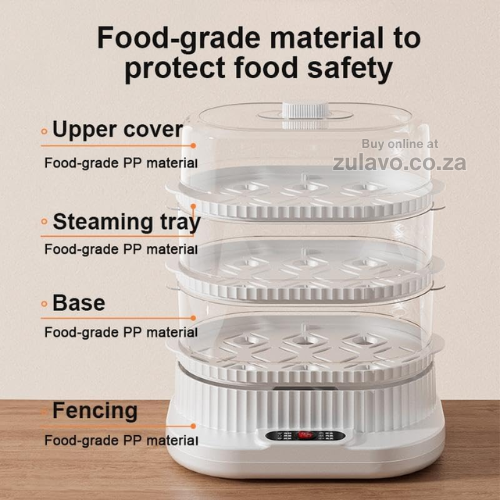 Condere Three-Layer Food Steamer – 10L Large Capacity Smart Steaming Designed for modern families, this steamer combines smart functionality