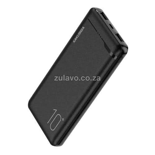 Kakusiga KSC-583 10000mAh Power Bank – Fast. Reliable. Powerful Dual USB output, Type-C and Micro input