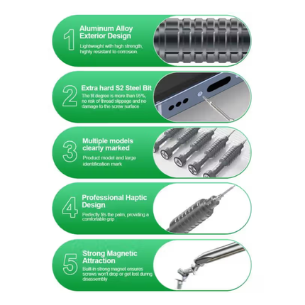 0.8 Pentalobe Screwdriver RL-730 Steel King Aluminium Alloy