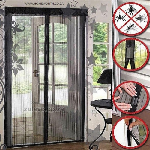 Magic Mesh Hands-Free Magnetic Screen Door – Keep Fresh Air In and Bugs Out! Automatically sealing shut behind you with powerful magnets,