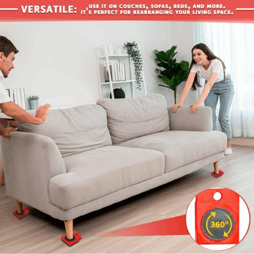 Heavy-Duty Furniture Moving Tool Kit with ABS Pulley Set - Easy Moving Helpers