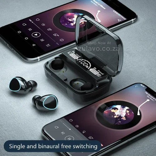 M10 Wireless Earbuds (Bluetooth 5.3) with Powerbank Function Deep bass and crystal-clear audio with a built-in powerbank