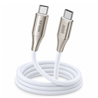 Gerlax L53PT 66W USB-C to USB-C Soft Silicone Cable with Zinc Alloy Connectors 1m White