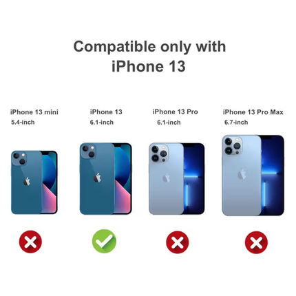 iPhone 13 Compatible Clear Shock Resistant Armor Case TPU Acrylic