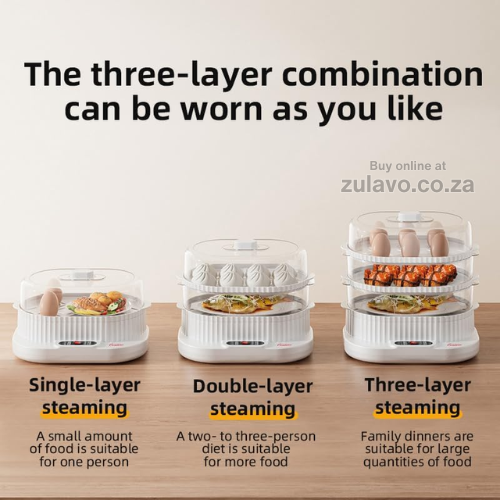 Condere Three-Layer Food Steamer – 10L Large Capacity Smart Steaming Designed for modern families, this steamer combines smart functionality