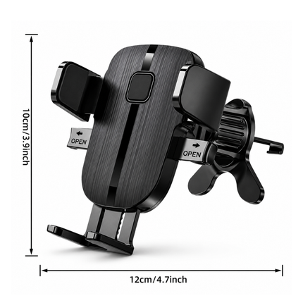GERLAX GT-14 Universal Car Air Vent Phone Holder Adjustable 360° Rotation - Black