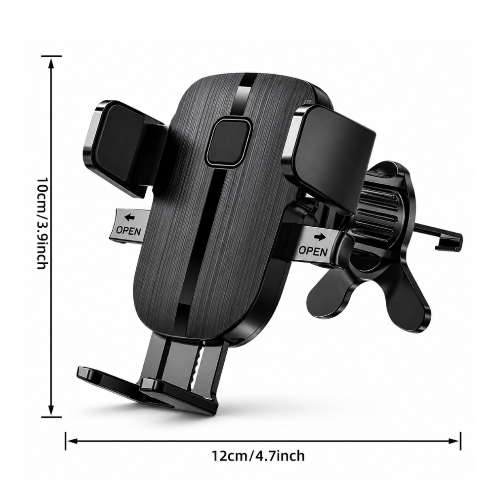 GERLAX GT-14 Universal Car Air Vent Phone Holder Adjustable 360° Rotation - Black