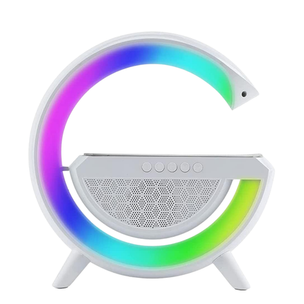 RGB Wireless Charging Bluetooth Speaker 15W Wireless Charger White