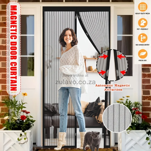 Magic Mesh Hands-Free Magnetic Screen Door – Keep Fresh Air In and Bugs Out! Automatically sealing shut behind you with powerful magnets,