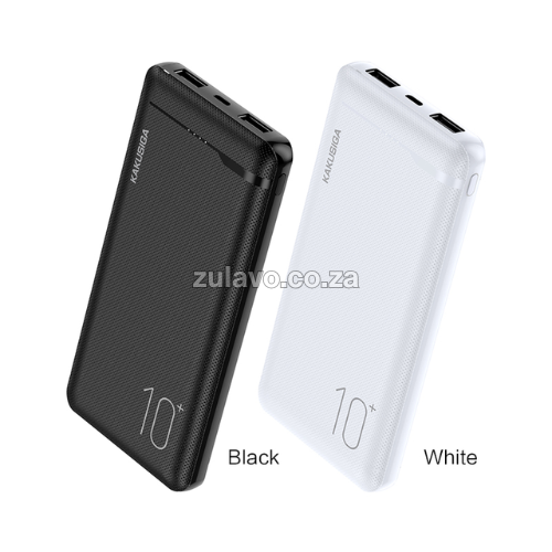 Kakusiga KSC-583 10000mAh Power Bank – Fast. Reliable. Powerful Dual USB output, Type-C and Micro input