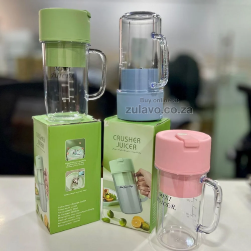 Portable USB Rechargeable Crusher Juicer Cup – Fresh Juice Anytime, Anywhere Designed for modern lifestyles, this 2-in-1 juicer