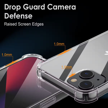 iPhone 13 Compatible Clear Shock Resistant Armor Case TPU Acrylic