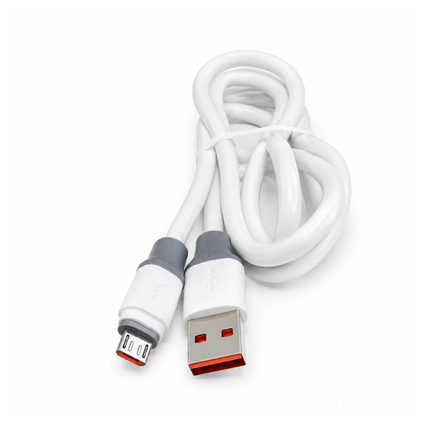 120W USB-A to Micro USB Fast Charging Data Cable 1M 3A White