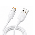 Prince 6A USB-A to USB-C Fast Charging & Data Cable White