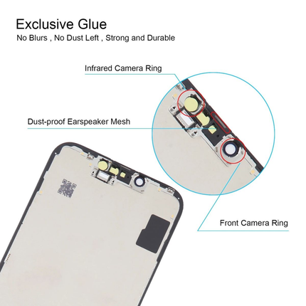 iPhone 14 Compatible Replacement Incell LCD Touch Screen With Middle Frame Black