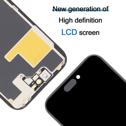 iPhone 14 Pro Compatible Replacement LCD Touch Screen With Middle Frame Black