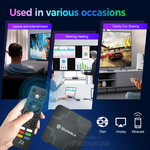 SkyWalk VKG.333 Android 15 Ultra HD TV Box – Smarter Entertainment at Home Transforms any TV into a smart powerhouse.