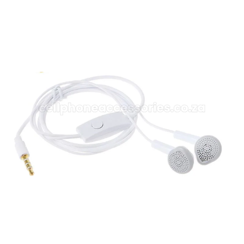 Wired Earphones with Microphone and Remote Control – White