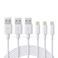 iPhone USB Charging Cable Compatible for iPhone 5, 6, 7, 8 & X - Pack of 3