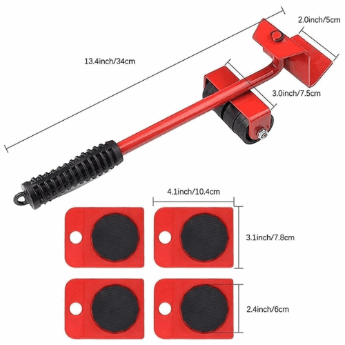 Heavy-Duty Furniture Moving Tool Kit with ABS Pulley Set - Easy Moving Helpers